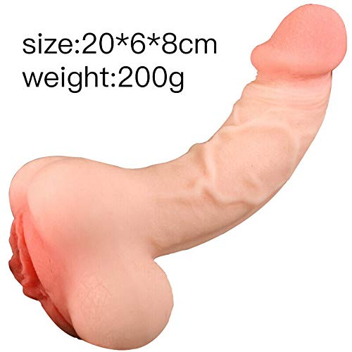 2 in 1 Design Realistic Dildo Pocket Pussy Tight Channels Soft Realistic Dildo for Women Men,Adult Sex Pocket Pussy Masturbator Love Toy