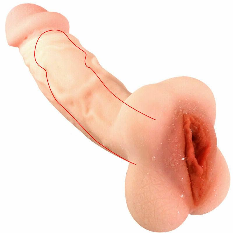 2 in 1 Design Realistic Dildo Pocket Pussy Tight Channels Soft Realistic Dildo for Women Men,Adult Sex Pocket Pussy Masturbator Love Toy