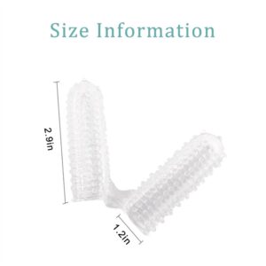 Finger Sleeves, G-Spot Clitoral Stimulator Finger Sleeve Soft Silicone Sex Toy Stimulation for Women Vaginal Anal Sex for Couples, Transparent