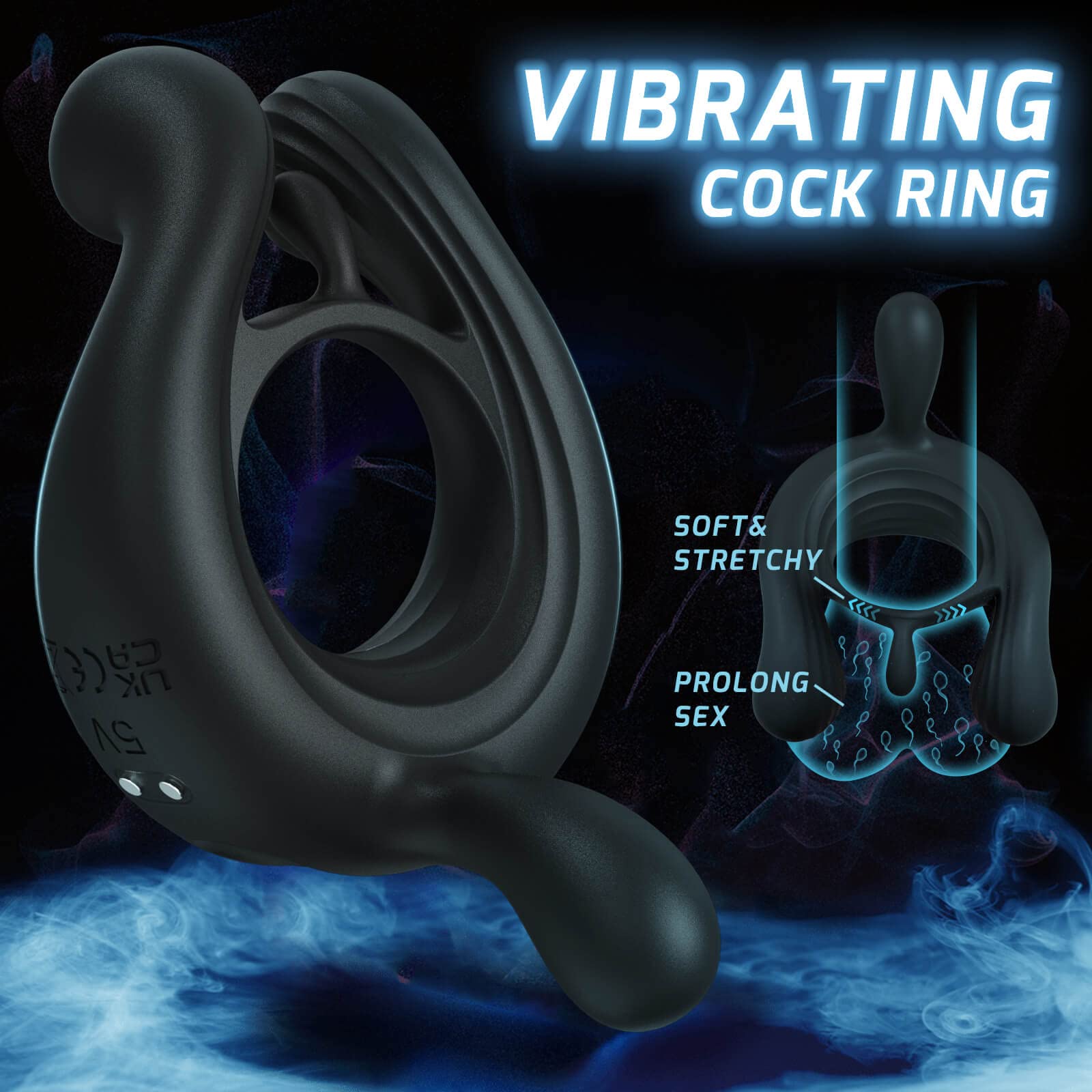 Vibrating Cock Ring 3 Bullets Penis Rings, 9 Vibration Modes Male Sex Toys, Remote Control Clit Stimulator Testicle Stimulation Mens Vibrator Adult Toys for Men Couples (Remote)