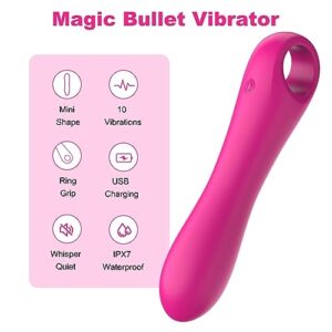 Adult Toys G Spot Dildo Vibrator - NSBAN Mini Vibrating Dildos with 10 Powerful Vibrations Modes, Anal Clitoris Finger Vibrators for Travel Sex Toy for Womens Sexual Toy(Pink)