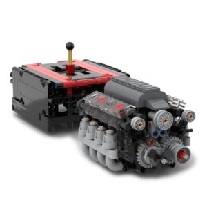 FILONA Technik V8 Engine Model, MOC V8 Engine with Gearbox Building Blocks Physics Science Experiment Toy for Kids Adult (568 Pieces)