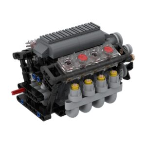 KAROYD V8 Tech Engine with Gearbox Building Kit, Engine Series Building Blocks Set (568PCS)