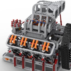 QOVO V8 Engine Motor Building Kit That Works, Dynamic OHV General Motors Building Blocks Toy, Mini Engine MOC - (2106PCS)