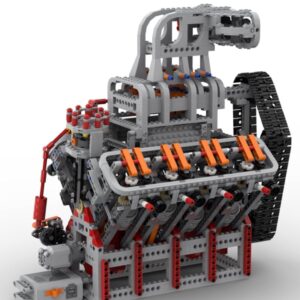 FILONA V8 Engine Building Kit That Runs, OHV V8 General Motors Engine Building Blocks Set for Kids & Adults, MOC Motors Construction Toy (2106+ Pieces