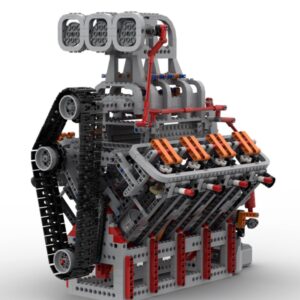 FILONA V8 Engine Building Kit That Runs, OHV V8 General Motors Engine Building Blocks Set for Kids & Adults, MOC Motors Construction Toy (2106+ Pieces