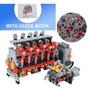 6 Cylinder L6 Engine Model Building kit Set Hobby DIY STEM Toy for Kids & Adults with Guide 500+ Pieces, Toy Building Set, Build Your own Engine That Runs, Mini Engine