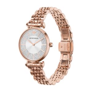 Emporio Armani Women's Two-Hand Rose Gold-Tone Stainless Steel Watch (Model: AR11446)