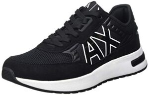 a|x armani exchange ax men's colorblock fashion sneakers, black, 8