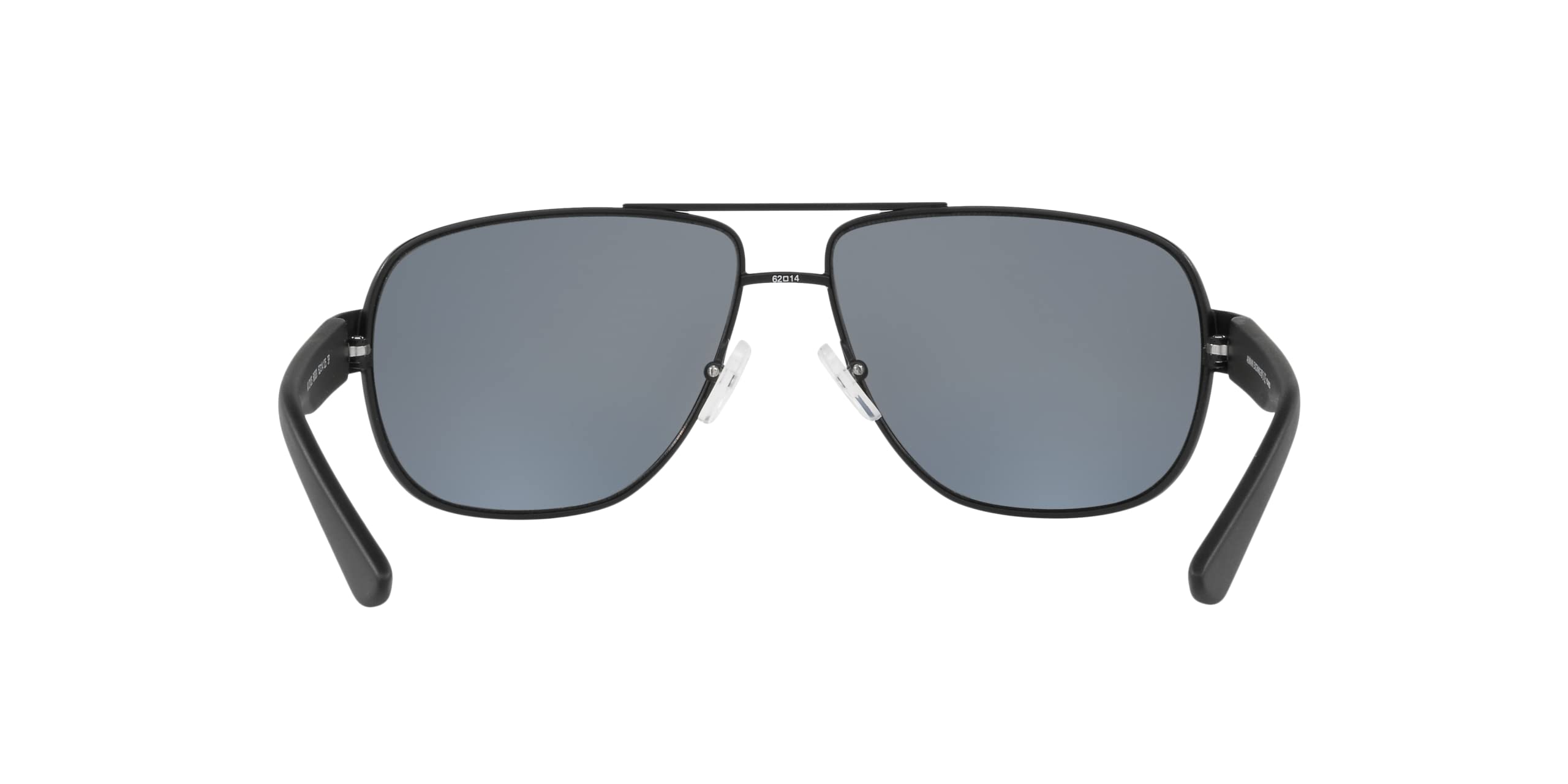 A|X ARMANI EXCHANGE Men's AX2012S Rectangular Sunglasses, Matte Black/Grey Polarized, 62 mm