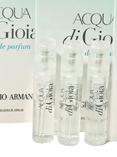 GIORGIO ARMANI Acqua Di Gioia Sample Perfume Women EDP Eau De Parfum Spray 1.2 ml / 0.04 oz - set of 3