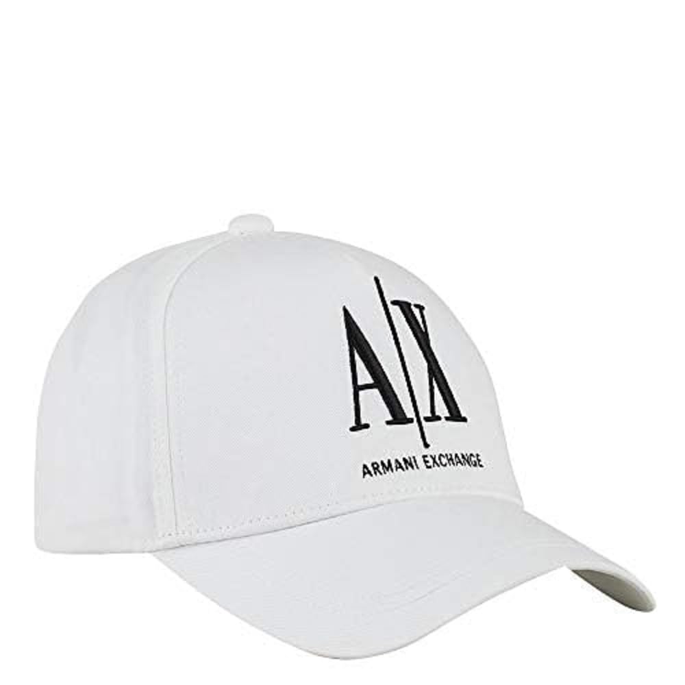 A | X ARMANI EXCHANGE Men's Logo Baseball Hat, White, One Size