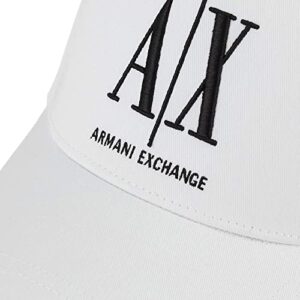 A | X ARMANI EXCHANGE Men's Logo Baseball Hat, White, One Size