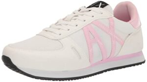 a | x armani exchange women's ax rio logo sneakers, opt. white + lilac, 11