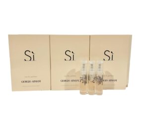 giorgio armani si edp sample perfume women spray 1.2 ml / 0.04 oz - set of 3