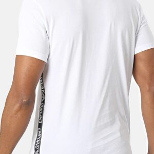 Emporio Armani Men's Denim Taping Crew Neck T-Shirt, White, Extra Large