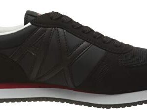 A|X Armani Exchange Men's Low-top Sneakers, Black, 13