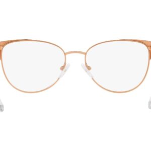 A|X ARMANI EXCHANGE Women's AX1034 Cat Eye Prescription Eyewear Frames, Matte Rose Gold/Black/Demo Lens, 52 mm