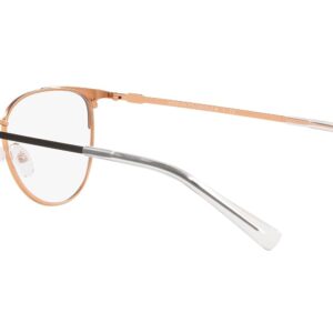 A|X ARMANI EXCHANGE Women's AX1034 Cat Eye Prescription Eyewear Frames, Matte Rose Gold/Black/Demo Lens, 52 mm