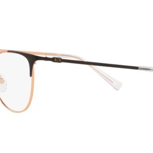 A|X ARMANI EXCHANGE Women's AX1034 Cat Eye Prescription Eyewear Frames, Matte Rose Gold/Black/Demo Lens, 52 mm