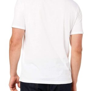 A|X ARMANI EXCHANGE mens Crew Neck Logo Tee T Shirt, Quilted Logo White, Small US