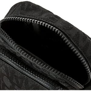 A | X ARMANI EXCHANGE Zip Top Fabric Crossbody Bodypack, Black/Black