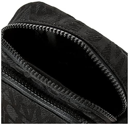 A | X ARMANI EXCHANGE Zip Top Fabric Crossbody Bodypack, Black/Black