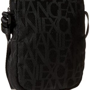 A | X ARMANI EXCHANGE Zip Top Fabric Crossbody Bodypack, Black/Black