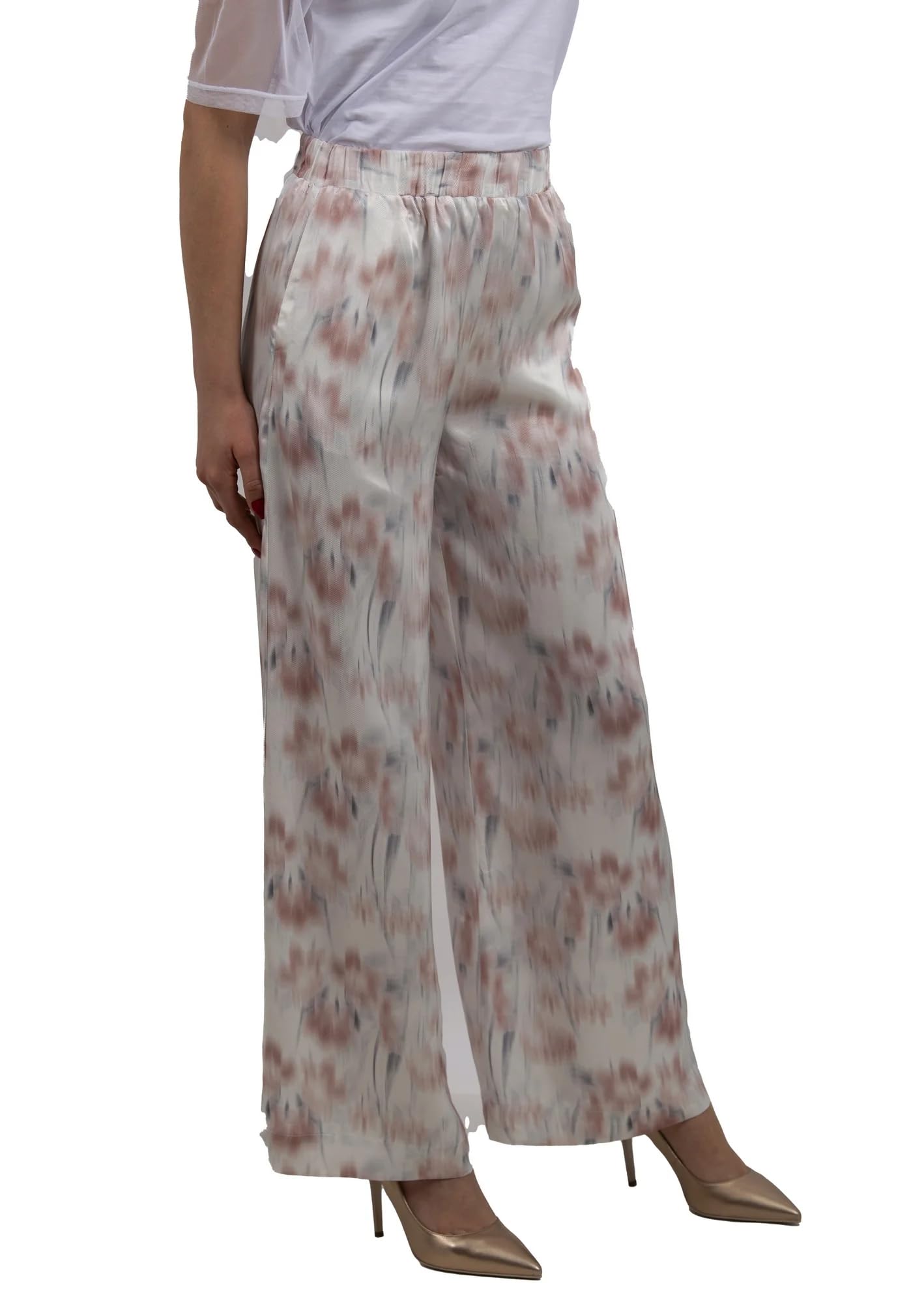 A｜X ARMANI EXCHANGE Women's Print Pants, Opt. White Secret Garden, 14