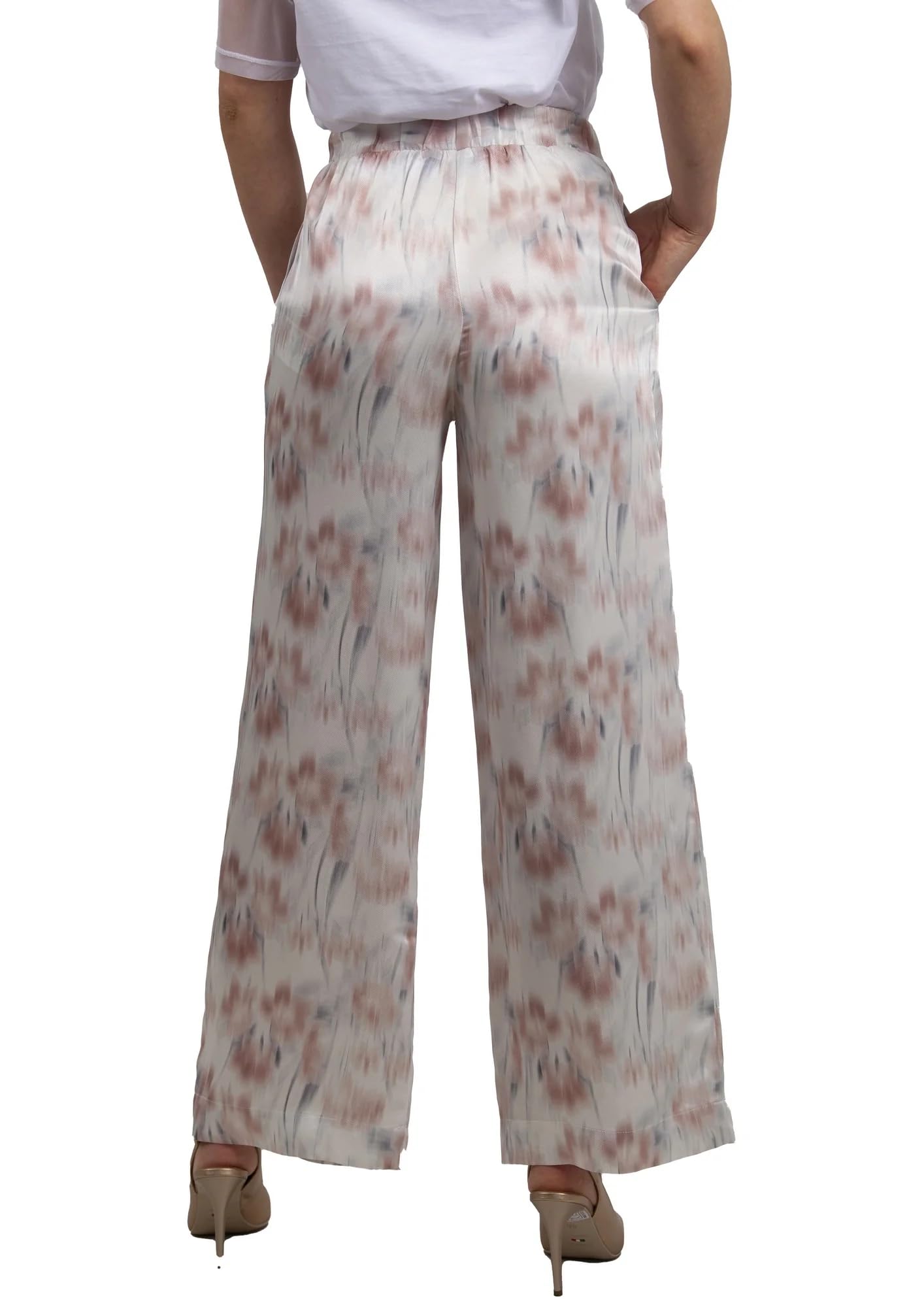 A｜X ARMANI EXCHANGE Women's Print Pants, Opt. White Secret Garden, 14