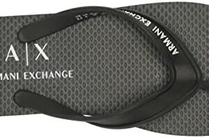 A | X ARMANI EXCHANGE Men's Logo Flip Flop, Black, 10