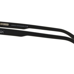 A|X ARMANI EXCHANGE Men's AX3016 Square Prescription Eyewear Frames, Black/Demo Lens, 53 mm