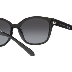 A|X ARMANI EXCHANGE Women's Ax4127s Cat Eye Sunglasses, Shiny Black/Gradient Grey, 54 mm