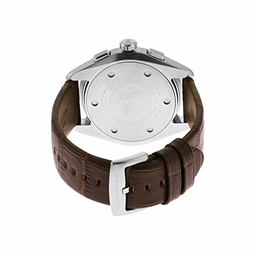 Emporio Armani Men's Chronograph Brown Leather Watch (Model: AR11482)