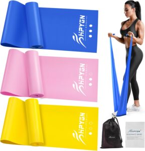 hpygn resistance bands women, elastic exercise bands 6.9 ft long stretch bands for physical therapy yoga pilates at home or the gym workouts strength training