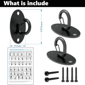 FITKIT Wall Mount 3 Anchors for Resistance Bands, Space Saving Workout Hooks for Strength Training, Home Gym Anchors for Physical Therapy Exercise, 3PCS (3 anchors)