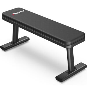 pasyou flat weight bench workout bench max load 1450lbs/660kg strength training bench press for home gym (model:pw100)