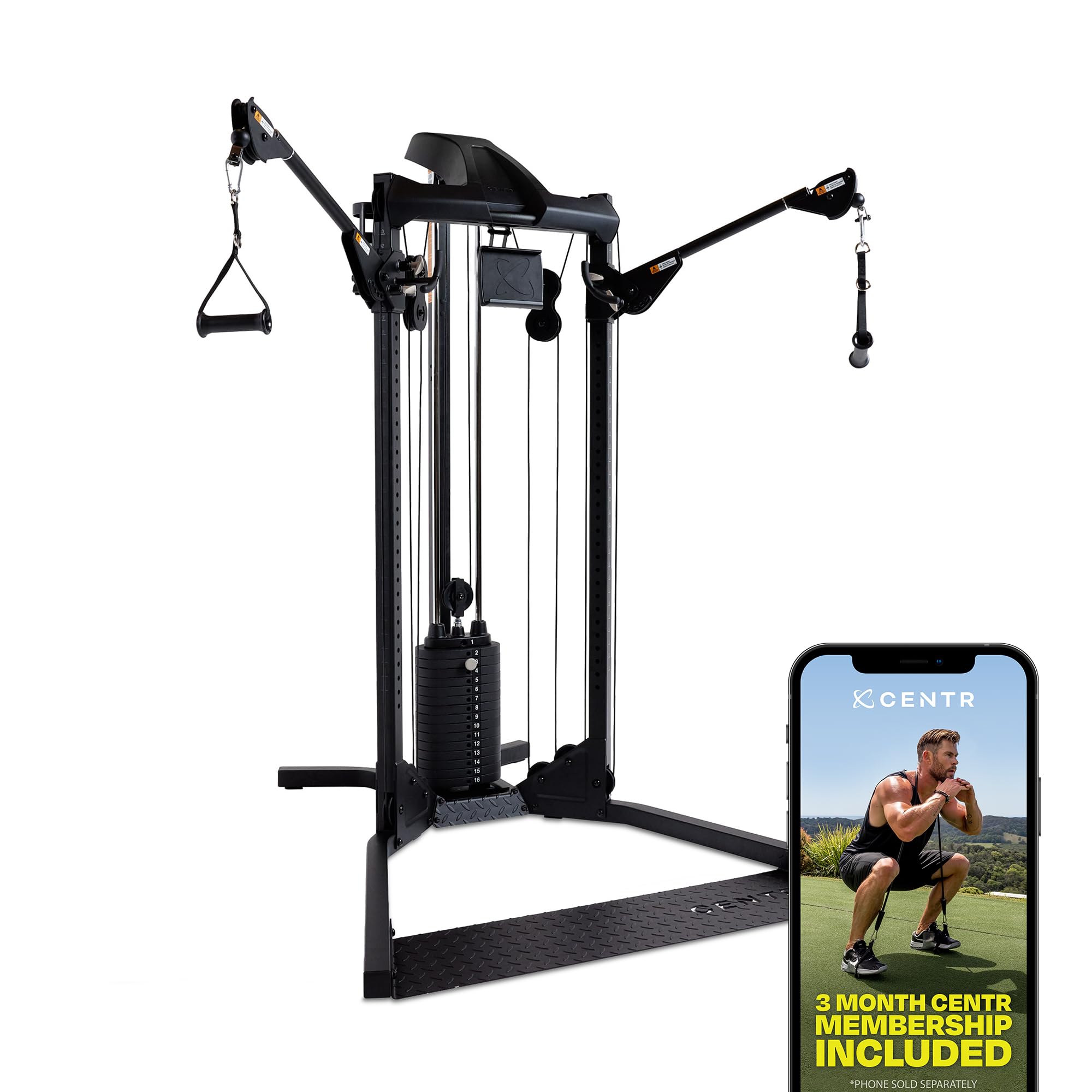 Home Gym Functional Trainer - Multifunctional Cable Machine Home Gym System - Workout Weight Machine for Strength Training - Full Body Compact Exercise & Fitness Equipment Set