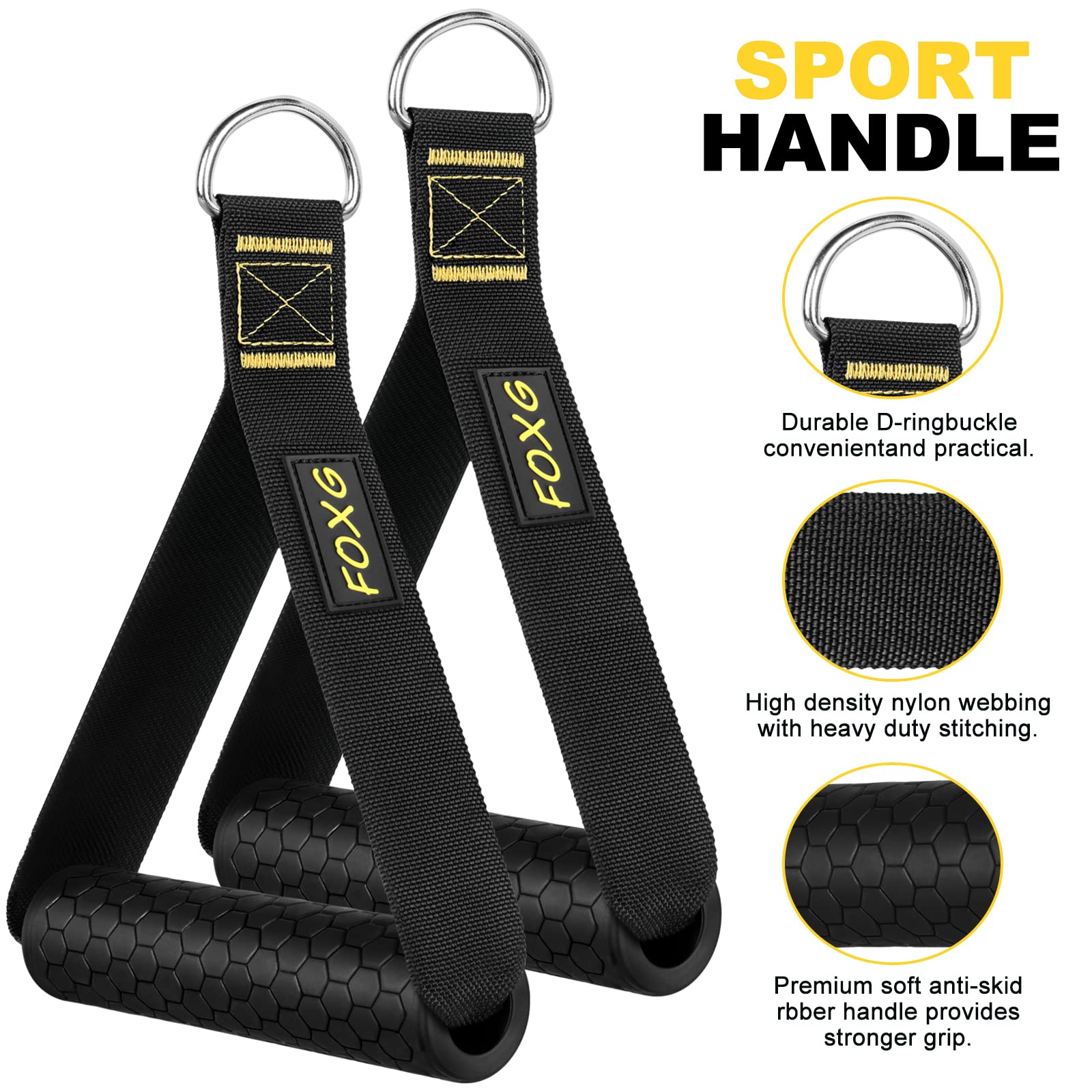 ScandiTech Rraining Kit, Workout Straps for Home, Adjustable Resistance Trainer with Handles, Door Anchor and Carrying Bag for Gym