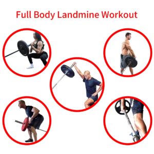 Landmine Attachment for Barbell by SEWD – Portable 2” Olympic Barbell Landmine Exercise Base for Presses, T Bar Row, Rotation, Split Squats and Home Gym Workouts