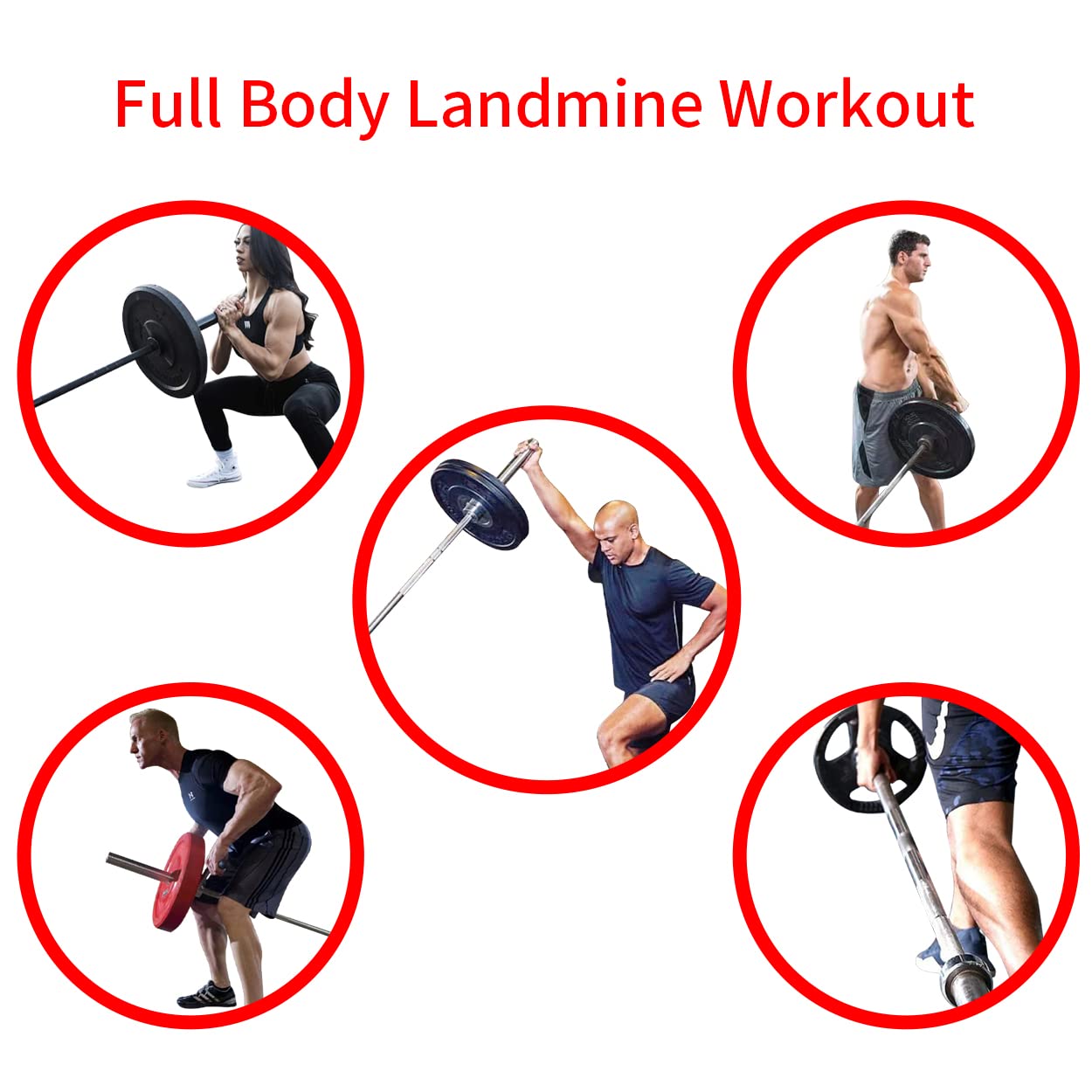 Landmine Attachment for Barbell by SEWD – Portable 2” Olympic Barbell Landmine Exercise Base for Presses, T Bar Row, Rotation, Split Squats and Home Gym Workouts