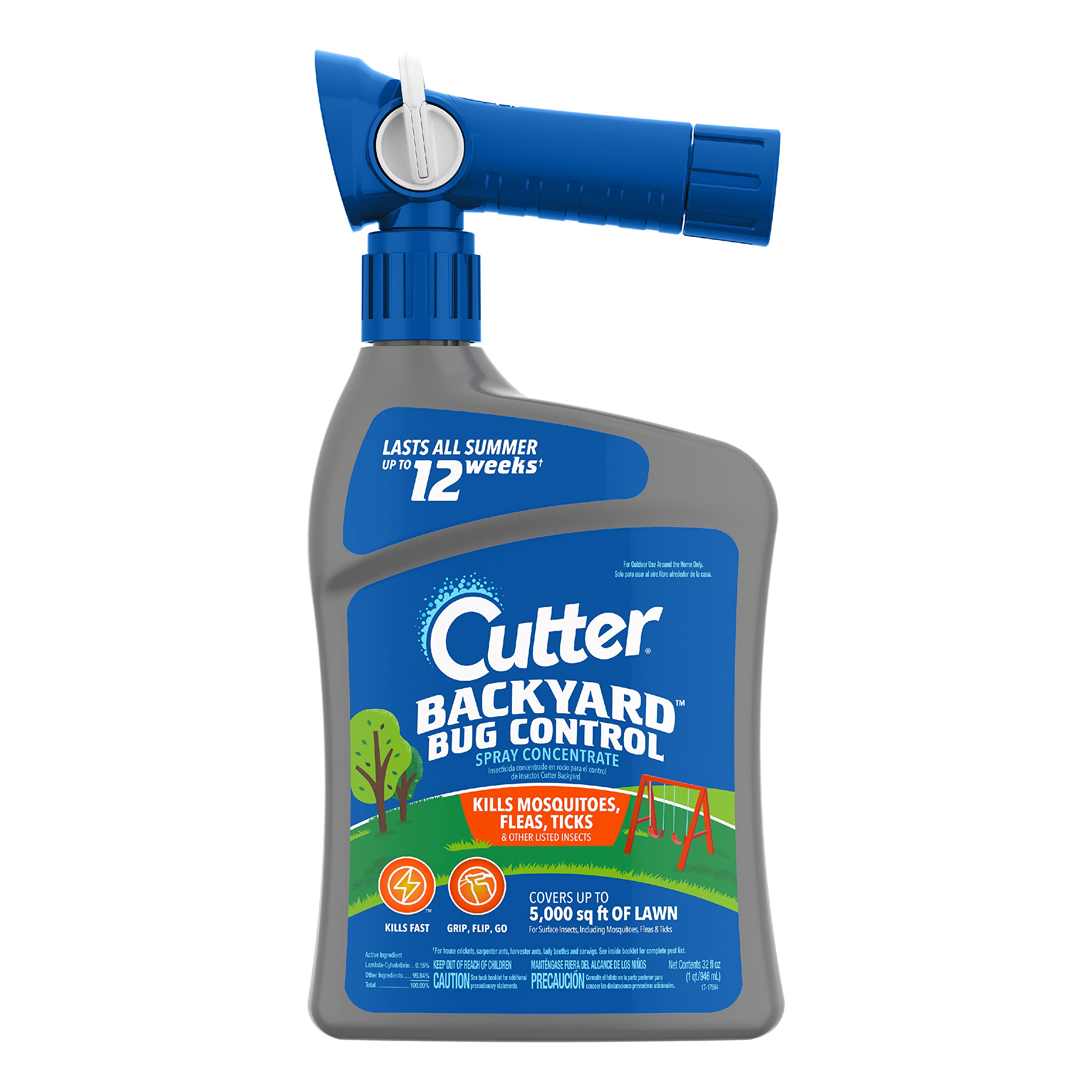 Spectracide Lawn Weed Killer (32 oz) + Cutter Backyard Bug Control Spray Concentrate (32 fl oz)