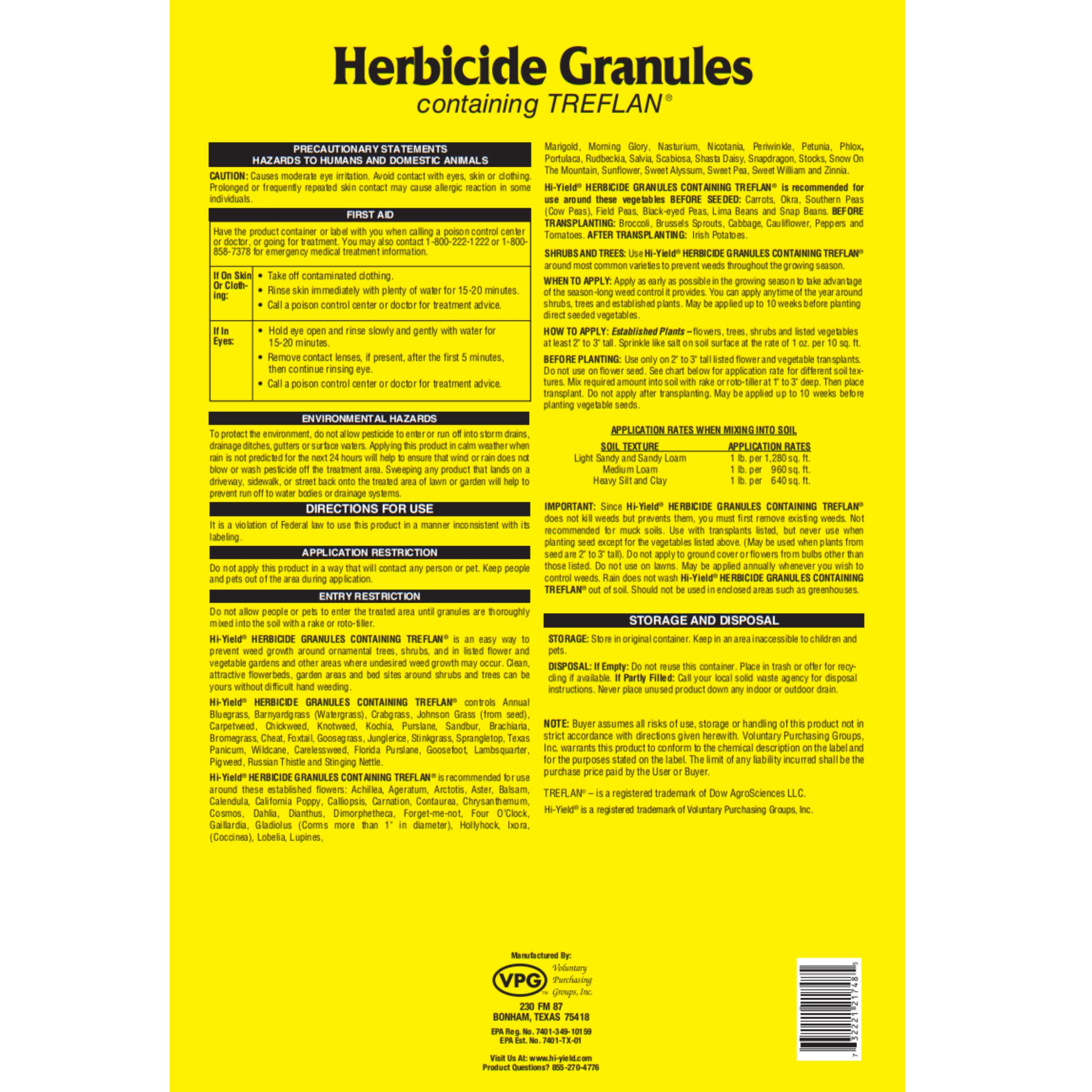 Hi-Yield (21748) Herbicide Granules Weed and Grass Preventer (15 lbs)