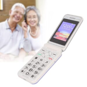 2G Unlocked Flip Phone for Seniors, Unlocked 2G GSM Big Unlocked Phone, 2.4 Inch Screen Big Cell Phone with SOS Function, 6800mAh Battery for Elderly Kids ()