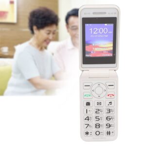 2G Unlocked Flip Phone for Seniors, Unlocked 2G GSM Big Unlocked Phone, 2.4 Inch Screen Big Cell Phone with SOS Function, 6800mAh Battery for Elderly Kids ()