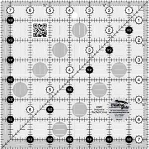 Creative Grids - 6 Square Quilt Rulers - 2.5", 3.5", 4.5", 5.5", 6.5", 7.5"