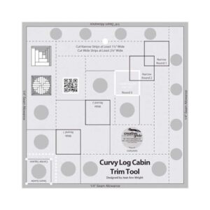 Creative Grids Curvy Log Cabin Trim Tool 8in Finished Blocks - CGRJAW5