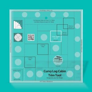 Creative Grids Curvy Log Cabin Trim Tool 8in Finished Blocks - CGRJAW5