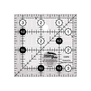 creative grids quilt ruler 3-1/2in square - cgr3