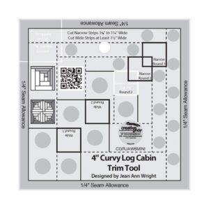 creative grids 4in curvy log cabin trim tool - cgrjaw6mini